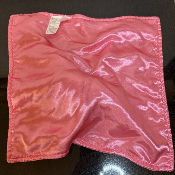 Baby Starters My First Doll Security Blanket Lovey Coral Pink Satin Heart Rattle - Picture 7 of 10